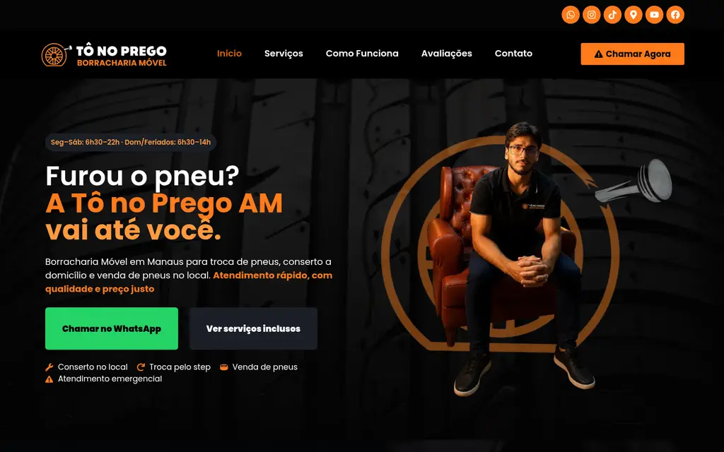 Tô no Prego – Vulcanizadora Móvil